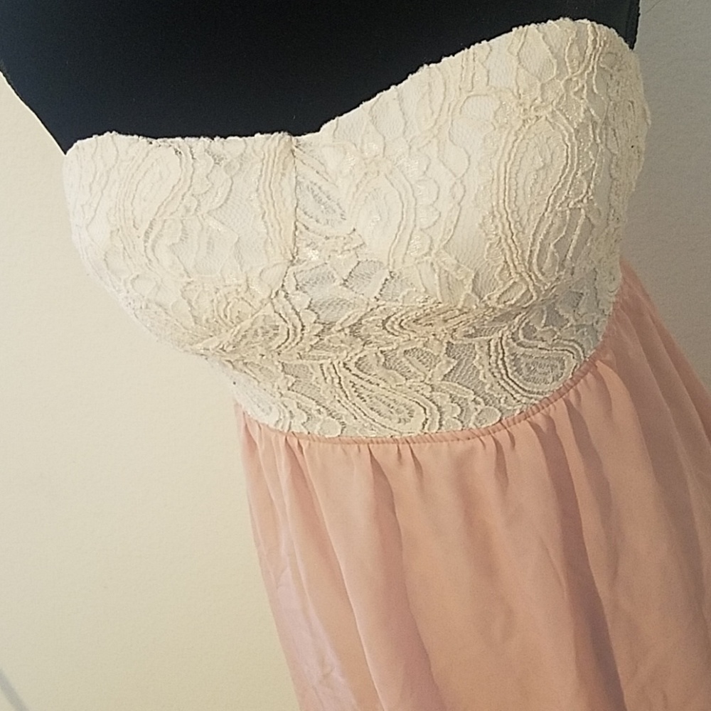 🔥3 for $30🔥 Strapless Lace High Low Dress